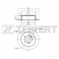 Тормозной диск ZEKKERT H48S CZM 1440205357 BS-6065
