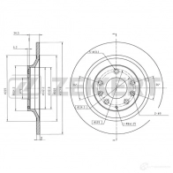 Тормозной диск ZEKKERT 9Y B274R Mazda 6 (GG, GY) 1 2002 – 2008 BS-6053