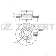 Тормозной диск ZEKKERT W 3EF36 1440205395 BS-6018