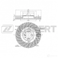 Тормозной диск ZEKKERT 1440205398 BS-6014 4Z DKP