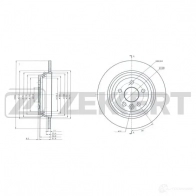Тормозной диск ZEKKERT BS-6012 QVV F0 Land Rover Freelander 2 (L359) Внедорожник 2.2 TD4 4x4 160 л.с. 2006 – 2014