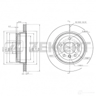 Тормозной диск ZEKKERT BS-6007B 348 LMFW Bmw X1 (E84) 1 Кроссовер