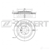 Тормозной диск ZEKKERT 1440205410 R 97J0 BS-6003