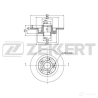Тормозной диск ZEKKERT 1440205415 BS-5998 P 1HYASH