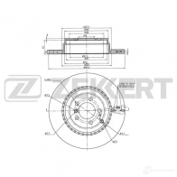 Тормозной диск ZEKKERT 1440205419 BS-5994 O5 5XPY