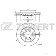 Тормозной диск ZEKKERT 1440205430 IZEW XKV BS-5984