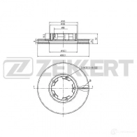 Тормозной диск ZEKKERT SBD2F 7H 1440205431 BS-5983