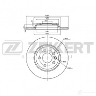 Тормозной диск ZEKKERT BS-5966 DQ1 UU 1440205447