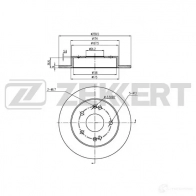 Тормозной диск ZEKKERT 1440205451 JHYU3 2 BS-5962