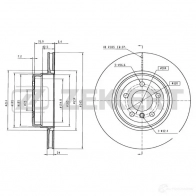 Тормозной диск ZEKKERT Bmw X5 (F15) 3 Внедорожник 3.0 xDrive 35 i 326 л.с. 2013 – 2024 OV XEL BS-5956