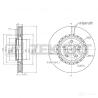 Тормозной диск ZEKKERT 1440205495 BS-5906 J2 ORC