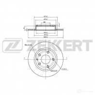Тормозной диск ZEKKERT 1440205503 JX7 4O BS-5891