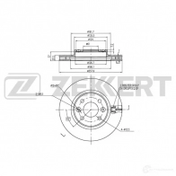 Тормозной диск ZEKKERT G X2OGZ 1440205504 BS-5890