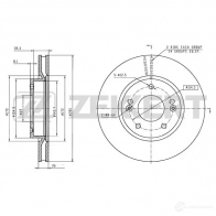 Тормозной диск ZEKKERT BS-5882 Kia Cerato (TD) 2 2008 – 2013 R9 X4N