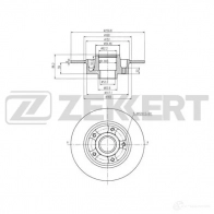 Тормозной диск ZEKKERT Renault Clio (BH) 4 Хэтчбек 1.5 dCi 75 75 л.с. 2012 – 2025 BS-5878BZ G 55UHC