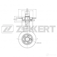Тормозной диск ZEKKERT BS-5877 W T3KLE 1440205517