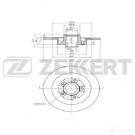 Тормозной диск ZEKKERT 1440205523 BS-5870 APP0 E0