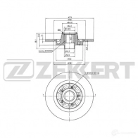 Тормозной диск ZEKKERT 1440205524 BS-5869 RA 22T5T