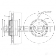 Тормозной диск ZEKKERT 29NX 0GH BS-5867B Audi A4 (B8) 4 Универсал