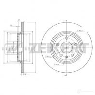 Тормозной диск ZEKKERT Audi A4 (B8) 4 Универсал BS-5842B 9W4SY8 E