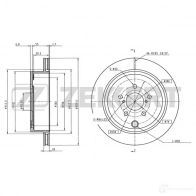 Тормозной диск ZEKKERT BS-5837 Subaru Legacy (BM) 5 Седан 2.5 GT AWD (BM9) 265 л.с. 2010 – 2014 XWNSP4 I