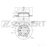 Тормозной диск ZEKKERT P QLSS6 BS-5820 1275159625