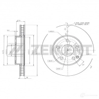 Тормозной диск ZEKKERT O RBSWX Mercedes E-Class (S211) 3 Универсал 2.6 E 240 T 4 matic (2180) 177 л.с. 2003 – 2009 BS-5792B