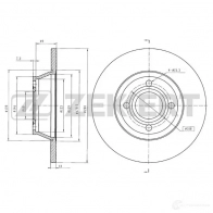 Тормозной диск ZEKKERT BS-5763 Audi 80 (B4) 4 1991 – 1996 6I RXVGC