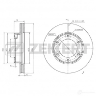 Тормозной диск ZEKKERT BS-5759 Toyota Land Cruiser Prado 1 PHPOOU