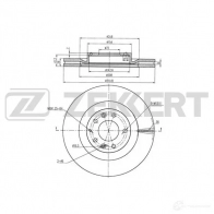Тормозной диск ZEKKERT BS-5746 UKS 72 4317176