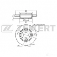 Тормозной диск ZEKKERT BS-5736 W J44S 4317167