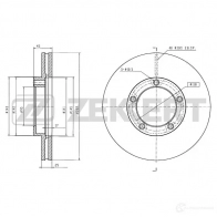 Тормозной диск ZEKKERT BS-5724 4317155 6KA7H FY