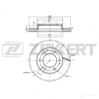 Тормозной диск ZEKKERT BS-5720 I09 FI 4317151