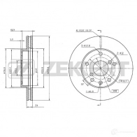 Тормозной диск ZEKKERT 4317138 BS-5707 Q D22Q