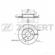 Тормозной диск ZEKKERT X4 2SS56 BS-5704 4317135