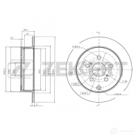 Тормозной диск ZEKKERT BS-5702B Toyota Matrix 5 7MI60