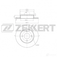 Тормозной диск ZEKKERT BS-5675 4317107 KDQ D6