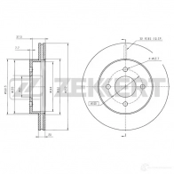Тормозной диск ZEKKERT BS-5672 4317104 PJE46 PB