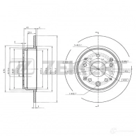 Тормозной диск ZEKKERT BS-5644 Honda CR-V 2 (RD) Кроссовер 2.0 (RD4) 150 л.с. 2001 – 2007 X9 Z17