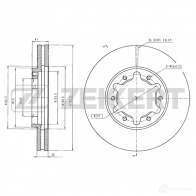 Тормозной диск ZEKKERT Nissan Patrol (Y61) 5 1997 – 2016 BS-5643 LUBU O