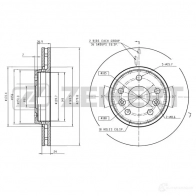 Тормозной диск ZEKKERT BS-5631B JXMI 5E Mercedes Citan (W415) 1 Универсал 108 CDI (415.703) 80 л.с. 2019 – 2024