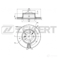 Тормозной диск ZEKKERT 4317044 BS-5611 HGZJX 80