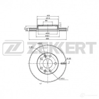 Тормозной диск ZEKKERT 4317028 BS-5594 KR3 JBX