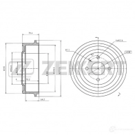 Тормозной барабан ZEKKERT BS-5555 3KY V1E 4316993