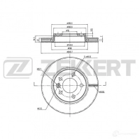 Тормозной диск ZEKKERT 9 211I Volkswagen Caravelle (T6, SG) 6 Автобус 2.0 TDI 110 л.с. 2019 – 2025 BS-5356B