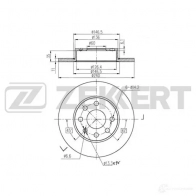 Тормозной диск ZEKKERT TT F2O9 BS-5355 4316810