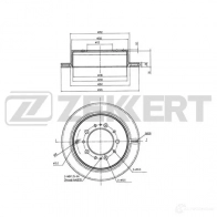 Тормозной диск ZEKKERT BS-5244 4316720 L5 KB9M