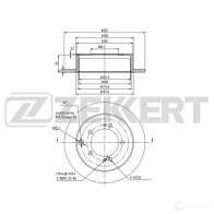 Тормозной диск ZEKKERT GT NB82R BS-5224 4316700