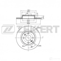 Тормозной диск ZEKKERT Renault Sandero (B8) 2 Хэтчбек 1.6 83 л.с. 2013 – наст. время Z3 XI1 BS-5179