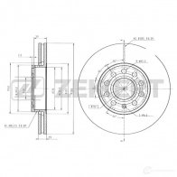 Тормозной диск ZEKKERT BS-5083B WB U5VJY Audi A6 (C5) 2 Универсал